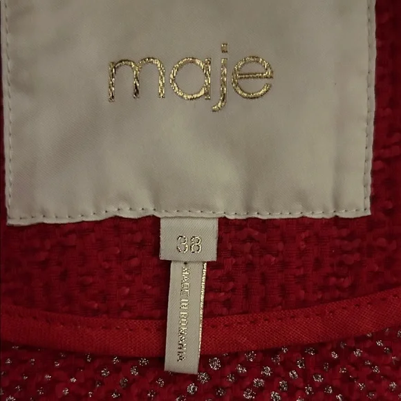 Maje Vibrant Red blazer/coat